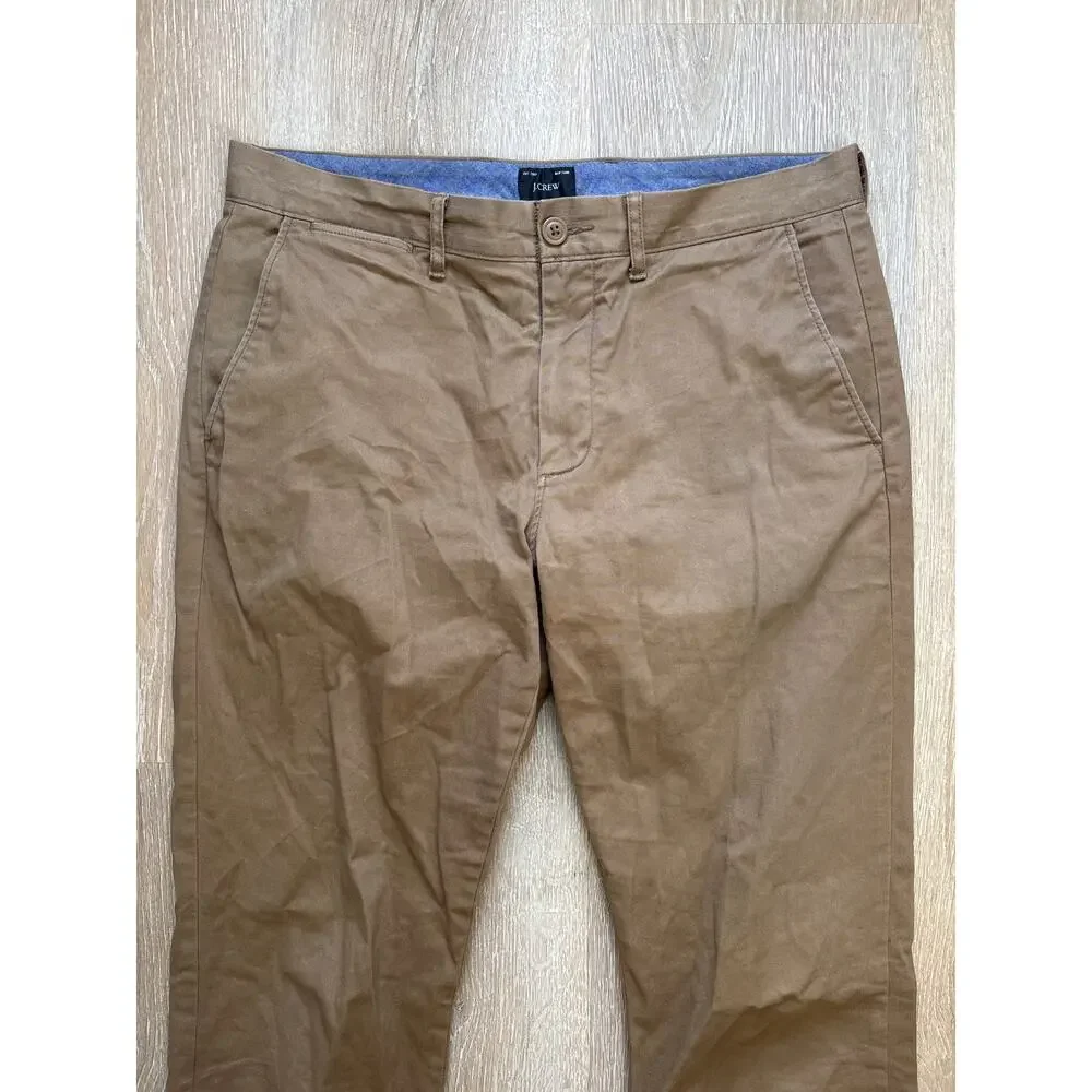 J.Crew Straight-fit Flex Chino Pant In Dark Khaki Size 31x30